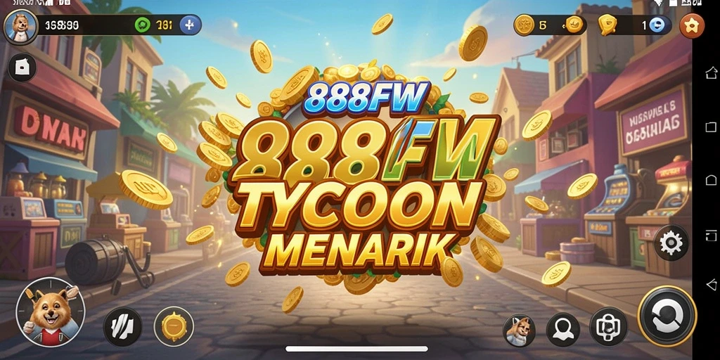 Screenshot gameplay Tycoon 888FW dengan tampilan menarik.