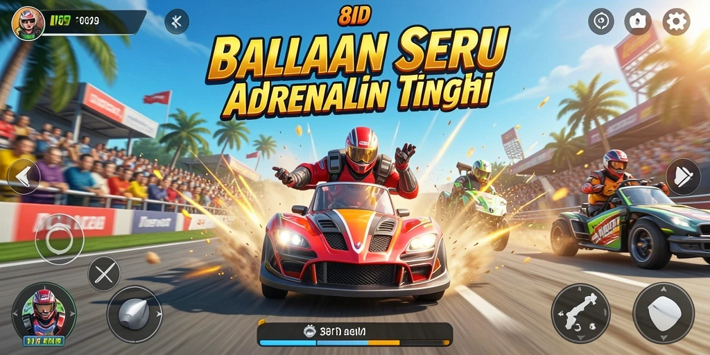 Gameplay Racing yang mendebarkan dan penuh aksi di 8ID.