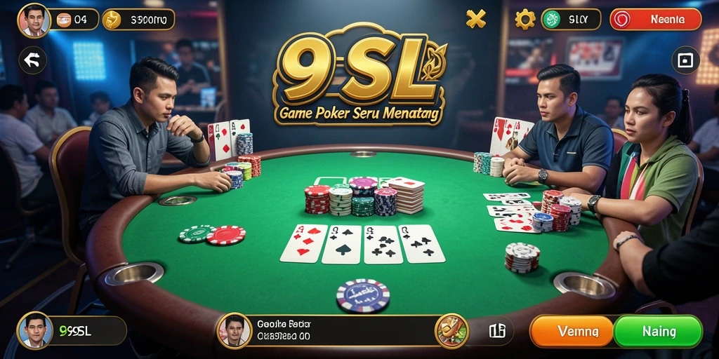 Tampilan gameplay Poker yang mendebarkan di 99SL.