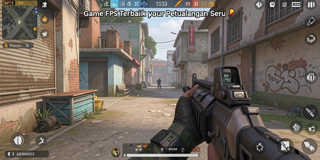 Screenshot gameplay menampilkan peperangan seru di API33.