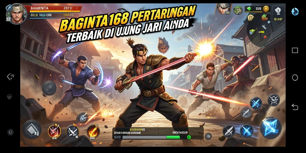 Screenshot BAGINTA168 menampilkan aksi tempur yang mendebarkan.