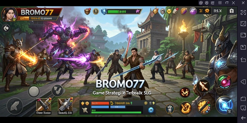 Screenshot BROMO77 menampilkan aksi gameplay strategis yang mendebarkan.