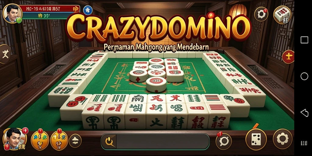 Tampilan gameplay menarik dari <strong>CRAZYDOMINO</strong> dengan elemen Mahjong yang menyenangkan.