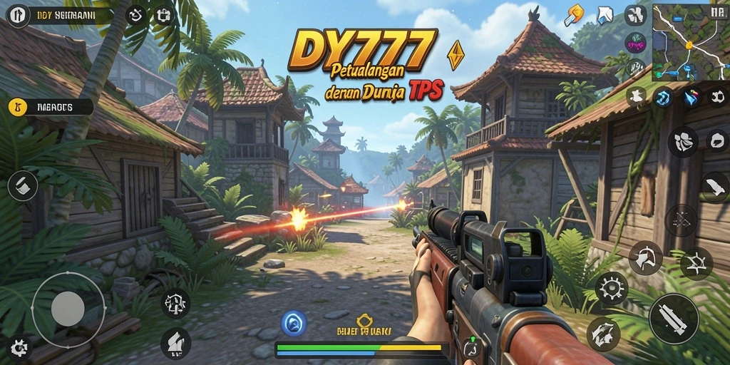Gambar menunjukkan pertempuran mendebarkan dalam dunia TPS DY777.