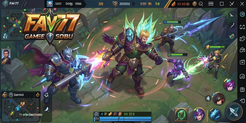 Tangkapan layar dari gameplay FAV77 yang intens dan strategis.