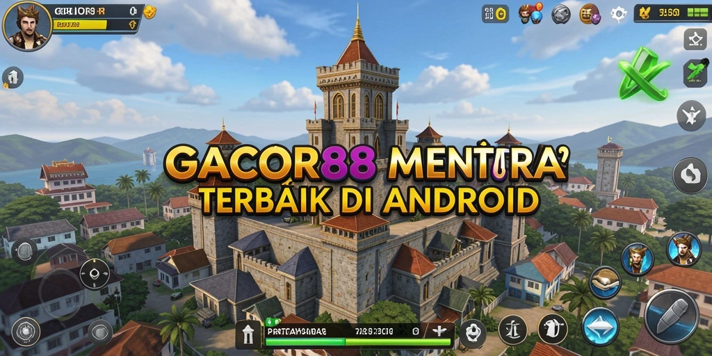Tangkapan layar GACOR88 menampilkan strategi menara di medan perang.
