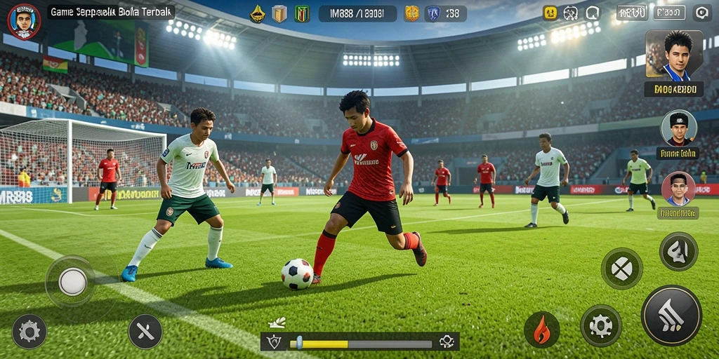 Gameplay seru dan realistis dalam MR888 menunjukkan atmosfer sepak bola.