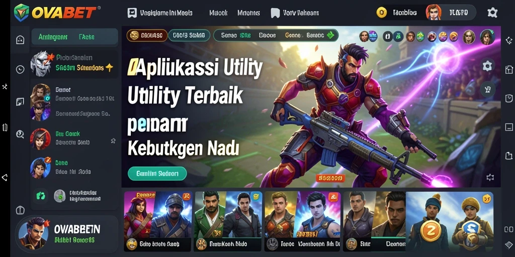 Tampilan aplikasi OVABET yang modern dan fungsional.