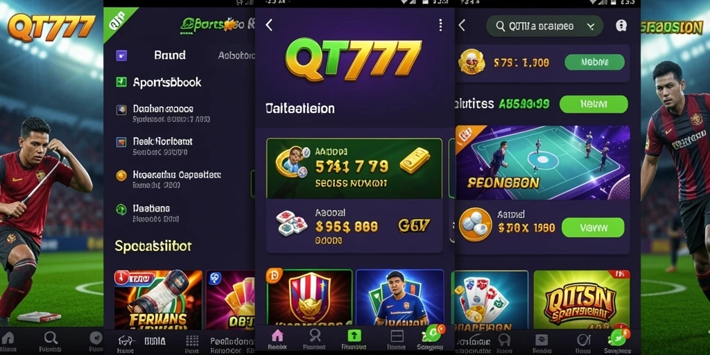 Tangkapan layar QT777 yang menunjukkan taruhan langsung dalam olahraga.