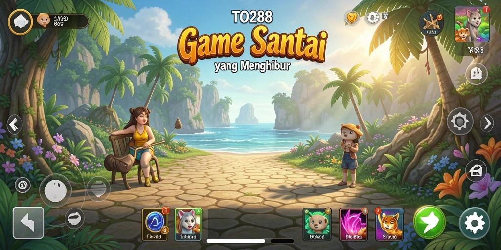 Tampilan gameplay TO288 yang ceria dan menghibur.