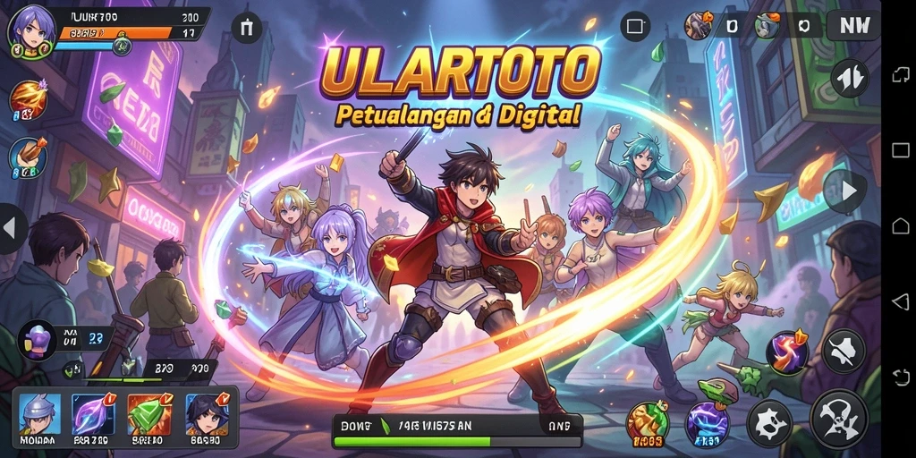Screenshot ULARTOTO menampilkan petualangan seru dalam dunia anime.