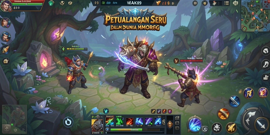 Screenshot WAK89 menampilkan aksi seru dalam permainan MMORPG.
